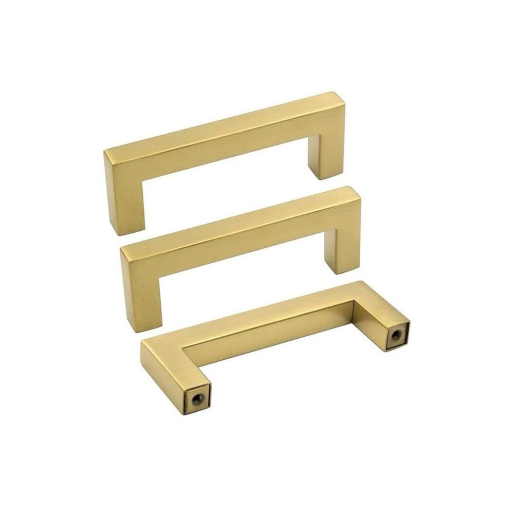 Modern Brushed Brass Cabinet Pull 3.5" on center 25 Pack New